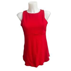 Susana Monaco Red Lycra Blend Stretchy Halter Tank‎ Top size Medium